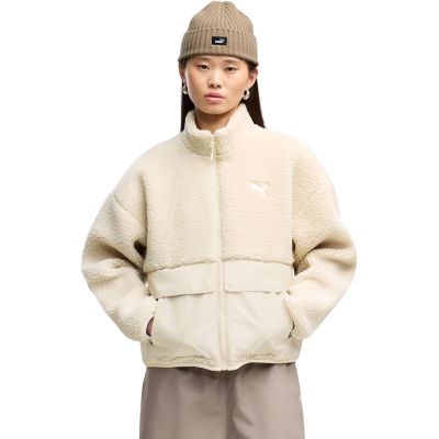 Damenjacke Puma Re:Fibre Sherpa cremefarben 694567 87