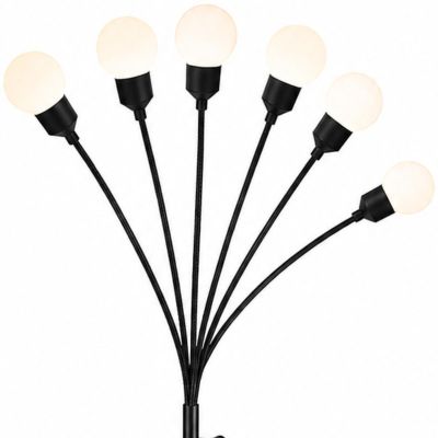 4. Solarlampe „Tanzt im Wind“ – Weiße Kugeln, 6 LEDs, 75 cm, XXL