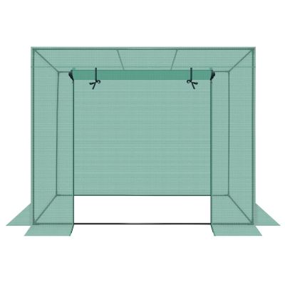 37. Gewächshaus für Tomaten und Gurken 200x77x168-150cm PE Grün