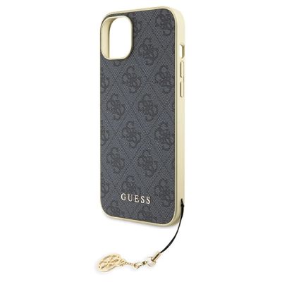 6. Guess 4G Charms Collection Hülle für iPhone 15 Plus – Grau