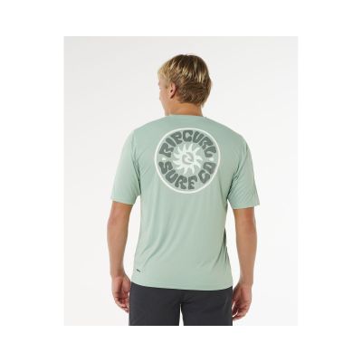 3. Herren Lycra RIP CURL Pacific Rinse Surflite UPF Kurzarmhemd grün