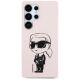 3. Karl Lagerfeld Silikon Graffiti Ikonik Gedrucktes Logo MagSafe Hülle für Samsung Galaxy S25 Ultra - Rosa