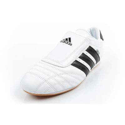 3. Adidas Damen-Taekwondo-Sportschuhe, weiße Leder-Slipper