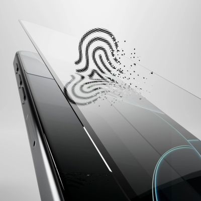 7. Puro Flexible Glass D3O Hybridglas mit schwarzem Rahmen für iPhone 16 Pro