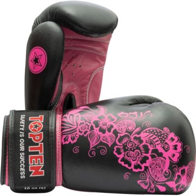 4. TOP TEN „Ultimate Woman“ Boxhandschuhe 10 oz Weiß und Pink
