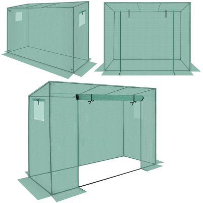 Gewächshaus für Tomaten und Gurken 200x77x168-150cm PE Grün