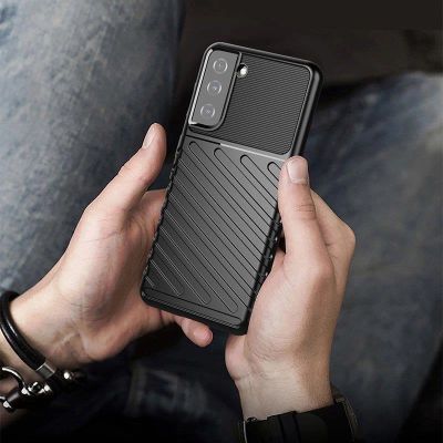 7. Thunder Case Hülle für Samsung Galaxy S23+ Silikon Armor Case schwarz