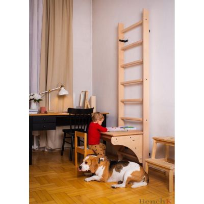 64. Klimmzugleiter aus Holz mit Schreibtischbank K 112