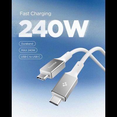 3. Spigen Essential EB24015CC USB-C / USB-C 240W Kabel 150cm - Weiß