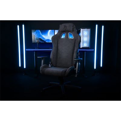 3. Arozzi Gaming Stuhl Avanti Dunkelgrau SoftFabric Konsolen-Gaming-Stuhl Gepolsterte Sitzfläche