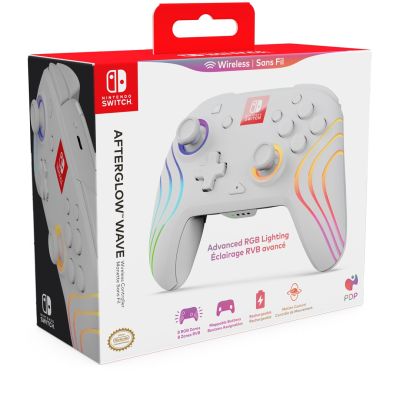 11. PDP Afterglow Wave White USB-Gamepad (Analog/Digital) für Nintendo Switch, Nintendo Switch Lite und Nintendo Switch OLED