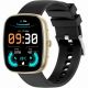 4. GRAVITY GT18-7 Damen-Smartwatch, beiges Silikonarmband + schwarzes Armband
