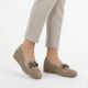 5. Beige Keilschuhe für Damen mit Verzierung M.Daszyński MR2265
