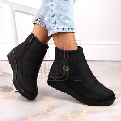 10. News W EVE437A schwarze Schneestiefel mit Keilabsatz