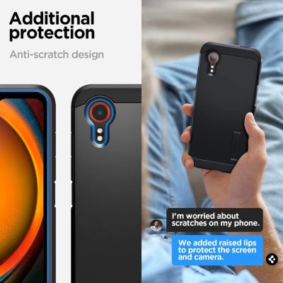10. Spigen Tough Armor Case für Samsung Galaxy Xcover 7 Pro - Schwarz