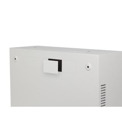 2. Lanberg Rack-Schrank, Wandmontage, 19" 4U+3U, 540x200, flaches Profil, grau (montiert)