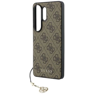 5. Guess 4G Classic Logo Charm MagSafe Hülle für Samsung Galaxy S26 Ultra – Braun