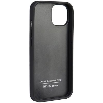 5. Audi Echtleder iPhone 14 6,1" schwarz/schwarz Hardcase AU-TPUPPCIP14-Q8/D1-BK