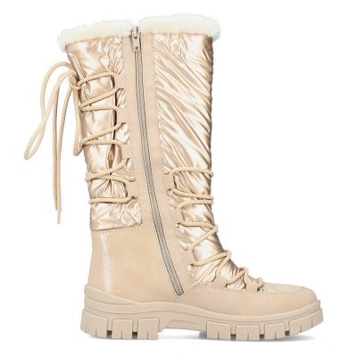 18. Rieker W RKR640 wasserdichte hohe Schneestiefel beige