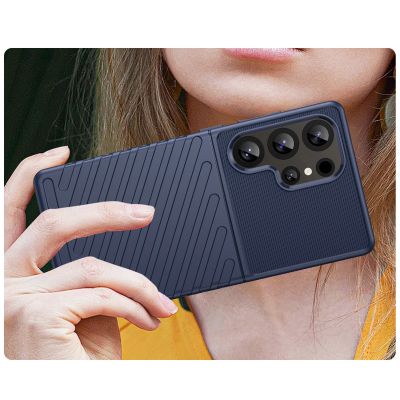 6. Thunder Case Hülle für Samsung Galaxy S25 Ultra Silikon Panzerhülle - Blau