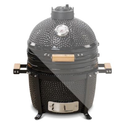 Kamado Bono Minimo Keramikgrill 15 Zoll Kamado Grillwagen Holzkohle (Brennstoff) Schwarz
