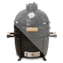 Kamado Bono Minimo Keramikgrill 15 Zoll Kamado Grillwagen Holzkohle (Brennstoff) Schwarz