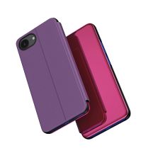 Transparente Schutzhülle für iPhone 16e/17e (Klappcover) – Rosa