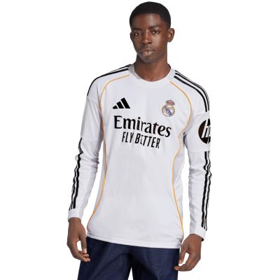 8. adidas Real Madrid 25/26 Langarm-Heimtrikot Herren Weiß JN8884