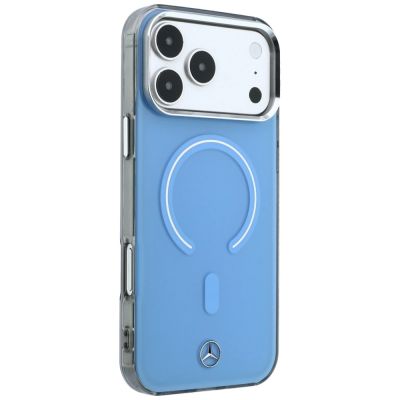4. Mercedes Doppelschicht-MagSafe-Hülle mit ikonischem Logo für iPhone 18 Pro Max / 17 Pro Max – Blau