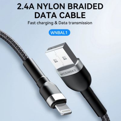 6. Wozinsky WNBAL1 USB-A / Lightning 2,4A Kabel 1 m - Schwarz