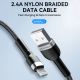 6. Wozinsky WNBAL1 USB-A / Lightning 2,4A Kabel 1 m - Schwarz