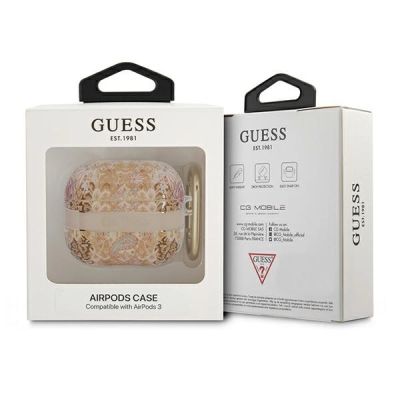 3. Guess GUA3HHFLD AirPods 3 Cover Gold/Gold Paisley Strap Collection