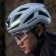 4. Rockbros ZK-077 Fahrradhelm mit integrierter multidirektionaler Beleuchtung, Größe 57–61 cm – Weiß