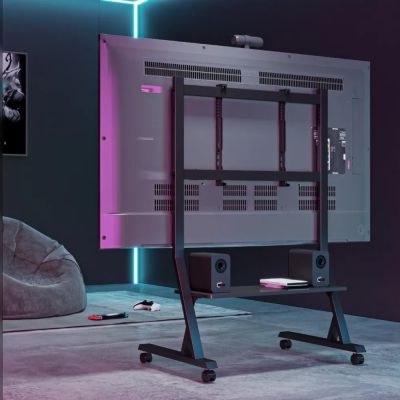 12. TECHLY MOBILER TV-STÄNDER 45-90" KG BIS 60 KG VERSTELLBARES AV-REGAL