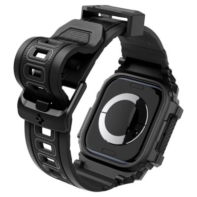 10. Spigen Rugged Armor Pro Gehäuse mit Armband für Apple Watch 10 (42 mm) – Schwarz
