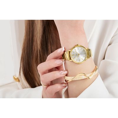 4. Giewont Saphir Gold Silber Damenuhr GW2360-B2