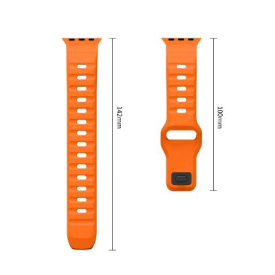 3. Tech-Protect Silikonarmband für Apple Watch 44 / 45 / 46 / 49 mm – Orange