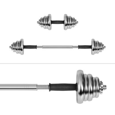 10. REBEL ACTIVE VERSTELLBARE CHROM-HANTELN IM KOFFER MIT HANTELSTANGE, 20 KG SET