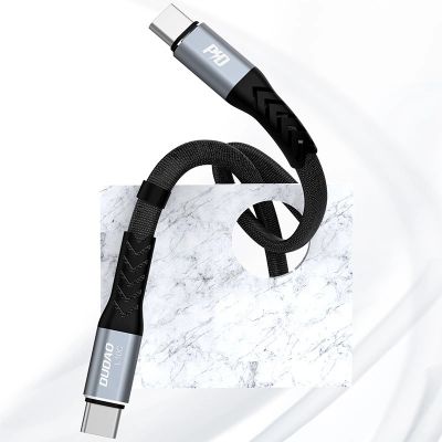 4. Dudao L10C USB-C – USB-C PD-Kabel 100 W 5 A 0,23 m – Schwarz