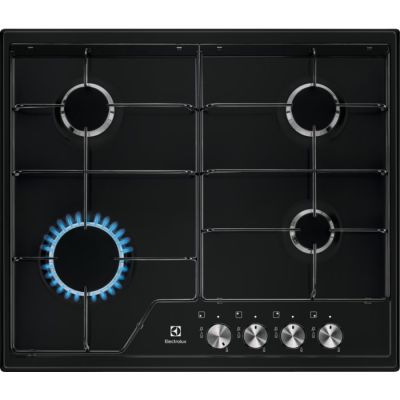 ELECTROLUX EGS6424K Gaskochfeld, schwarz emailliert