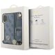 9. Guess 4G Strass Logo & Big Strap Metal Buttons MagSafe Case für iPhone 17 - Blau