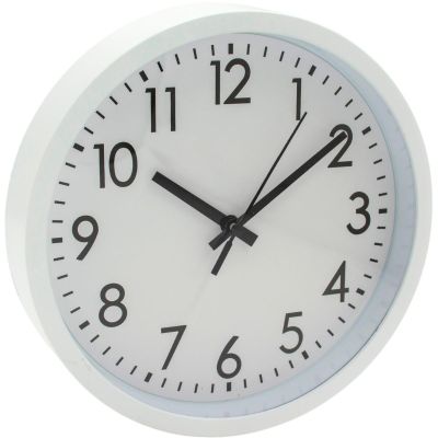 5. PP Wanduhr 20 cm Weiß