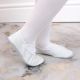 9. Jr Nazo Leder Tanzballettschuhe mit Gummibändern Weiß