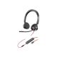 11. HP Poly Blackwire 3325 USB-C Stereo-Headset, Microsoft Teams-zertifiziert + 3,5-mm-Klinkenstecker + USB-C/A-Adapter
