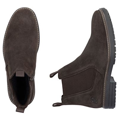 5. Rieker 33180-28 Herren-Chelsea-Boots aus braunem, gefüttertem Leder