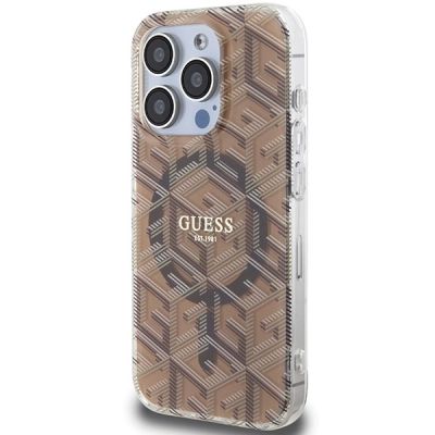 2. Guess IML GCube MagSafe Hülle für iPhone 15 Pro – braun
