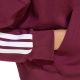 5. adidas Essentials Damen-Sweatshirt mit 3 Streifen, French Terry, Viertelreißverschluss, Burgunderrot KF8316