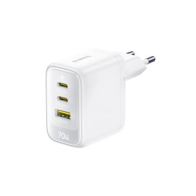 Baseus EnerFill FE22 70W Wandladegerät 2 x USB-C + USB-A - Weiß