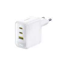Baseus EnerFill FE22 70W Wandladegerät 2 x USB-C + USB-A - Weiß