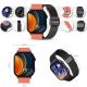 11. Gravity GT15-3 Smartwatch, rotes Silikonarmband + schwarzes Armband
